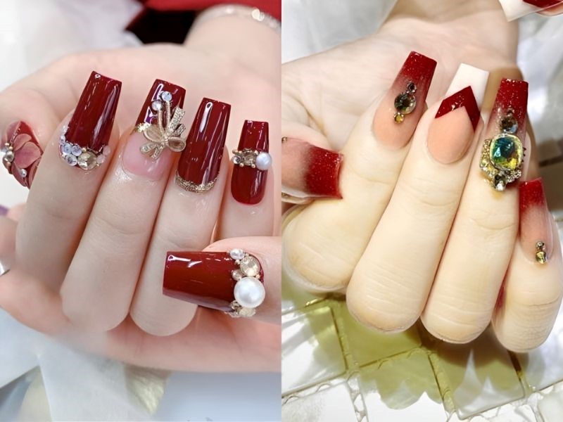 10 mẫu nail đẹp đón Tết- Ảnh 7.