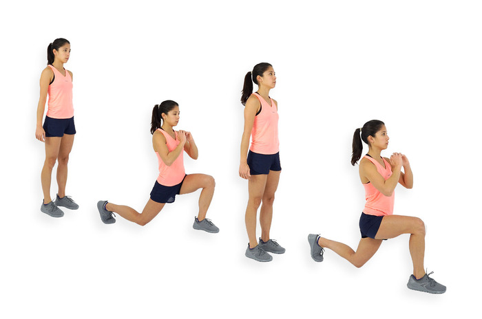 6 kiểu đi bộ đơn giản giúp tăng cường cơ bụng- Ảnh 2. Walking Lunges | Hit My Macros